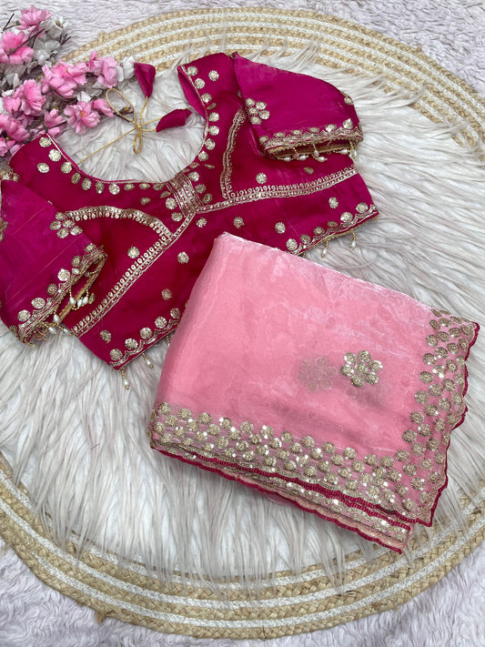 C -pallu coding sequence embroidery Saree