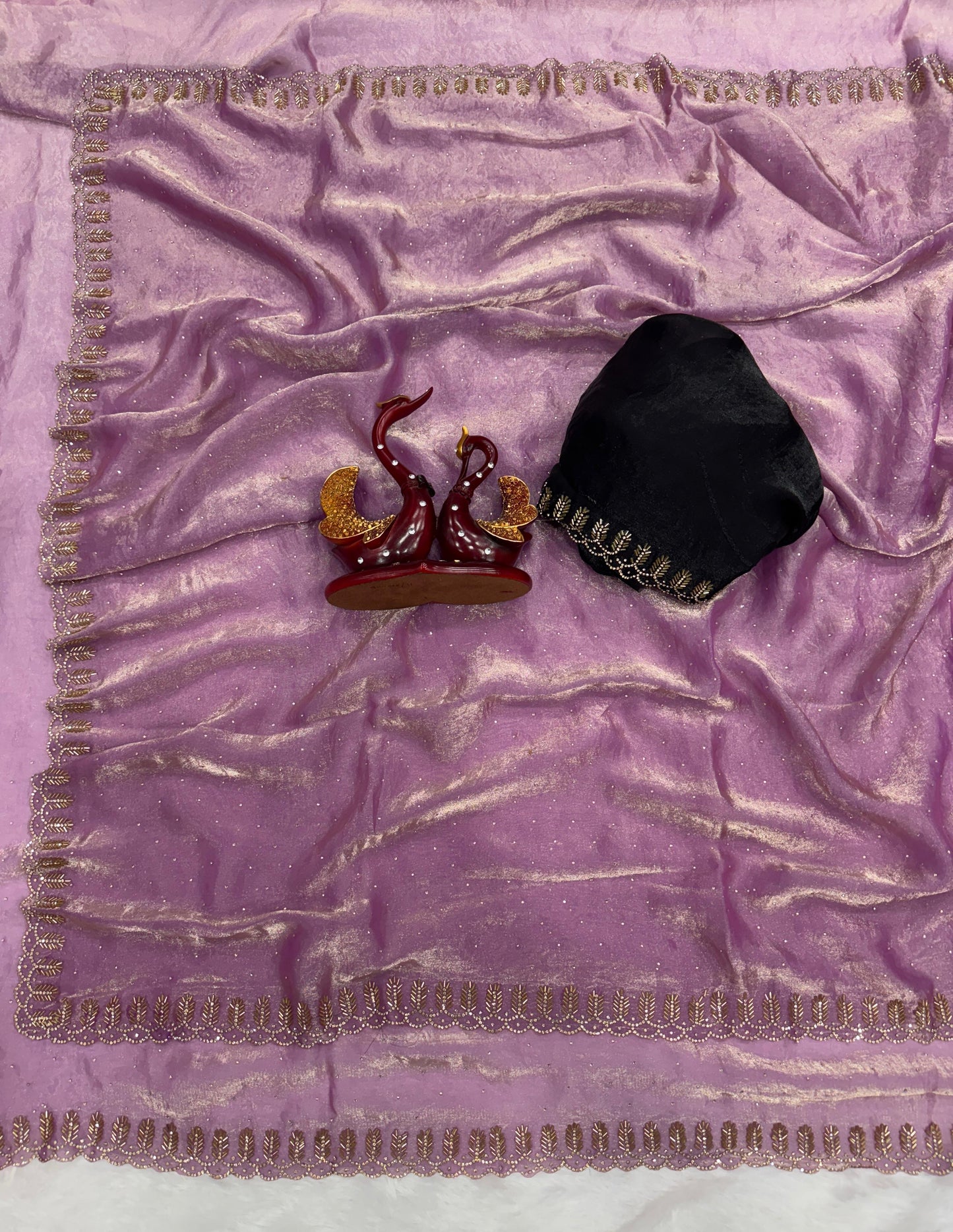 Original Jarkhan Diamond Work in Saree