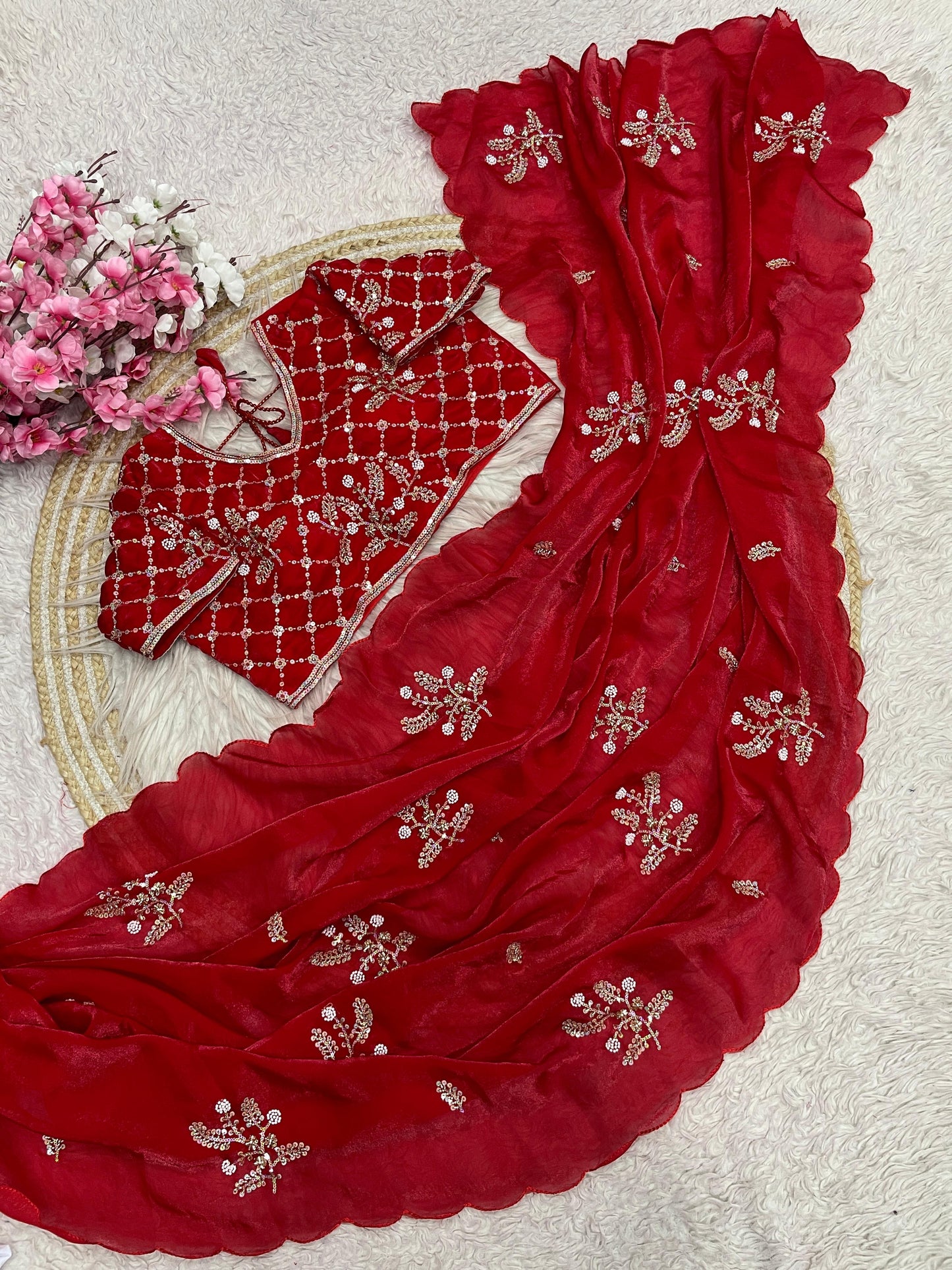 Beautiful khatli  Brits work Saree