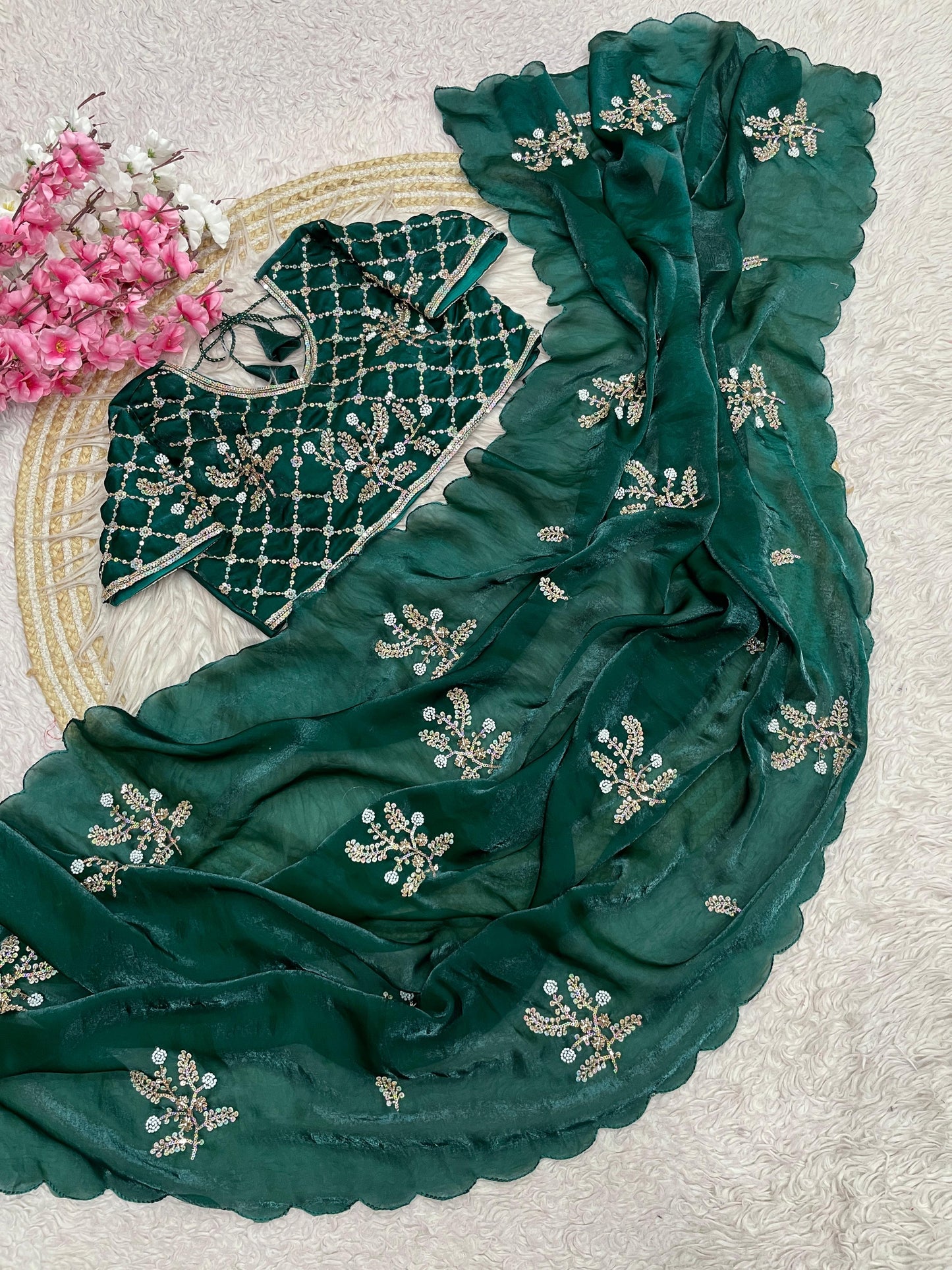 Beautiful khatli  Brits work Saree