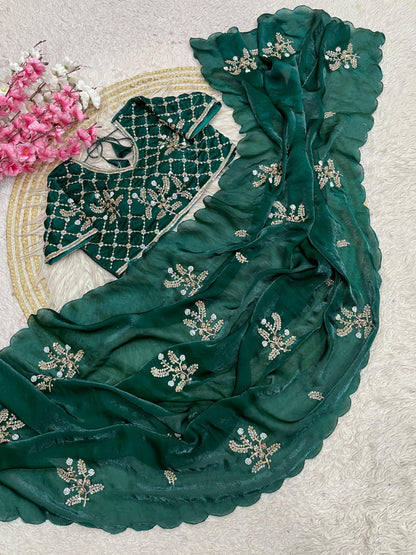 Beautiful khatli  Brits work Saree