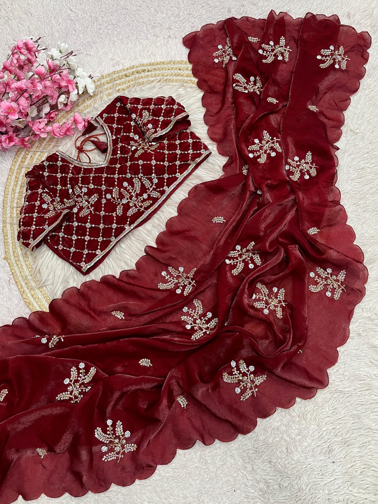 Beautiful khatli  Brits work Saree