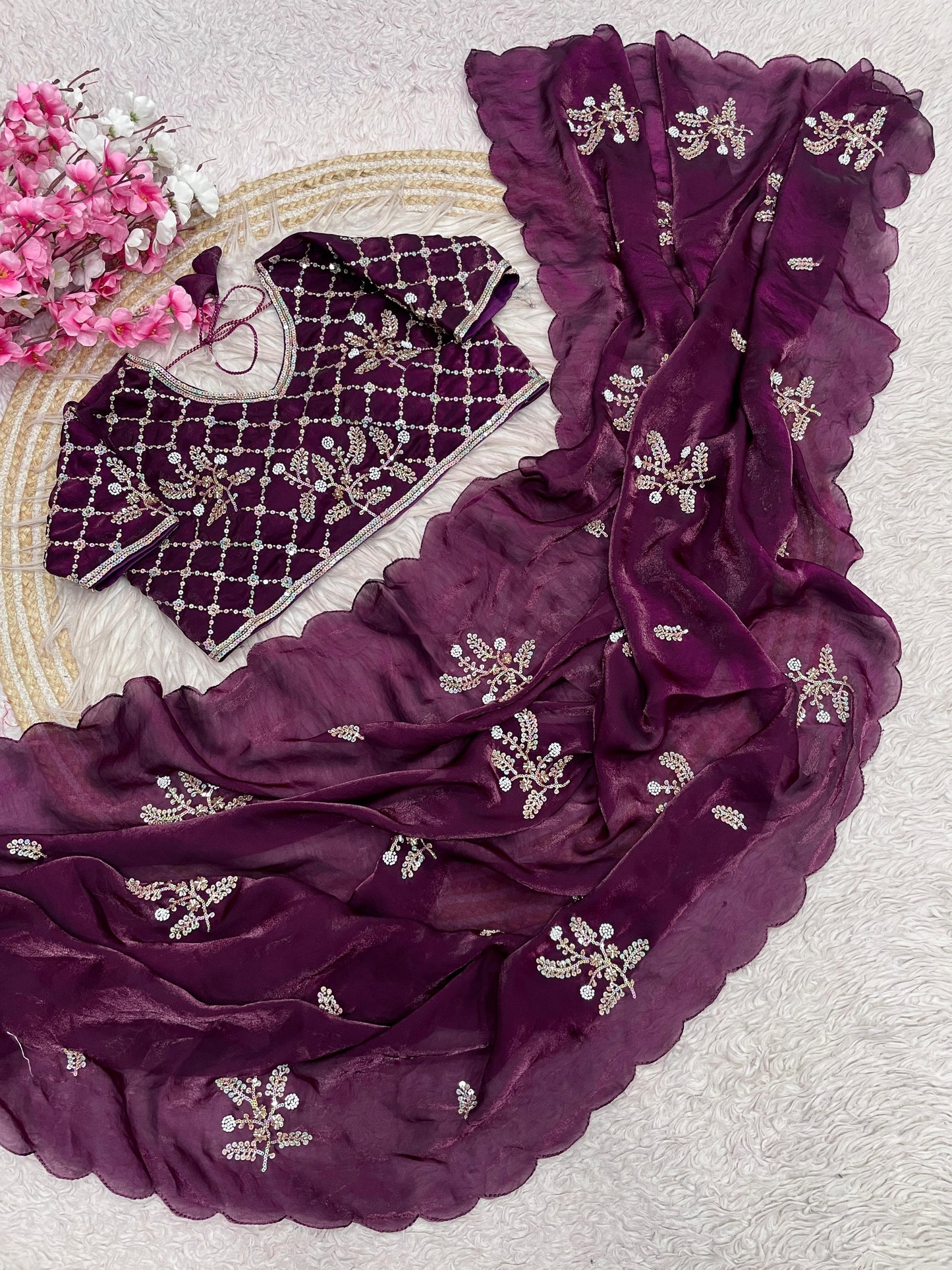 Beautiful khatli  Brits work Saree