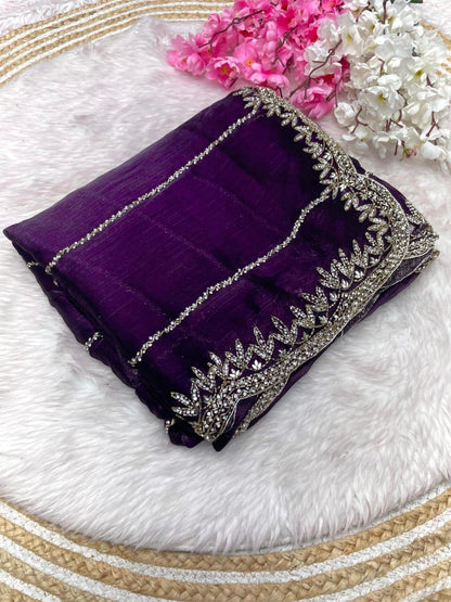 Premium Zimmy Choo Saree with Handwork