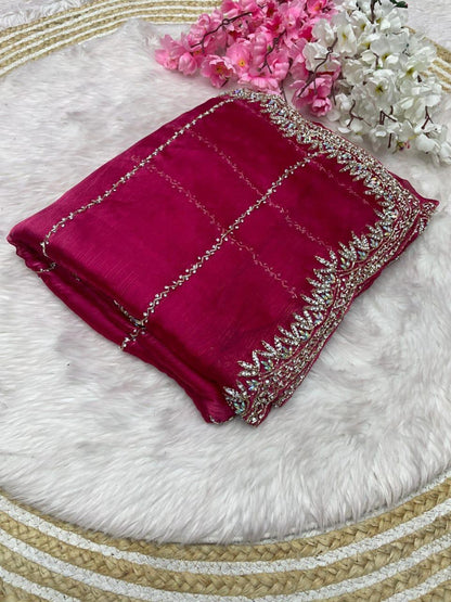 Premium Zimmy Choo Saree with Handwork