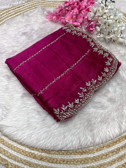 Premium Zimmy Choo Saree with Handwork