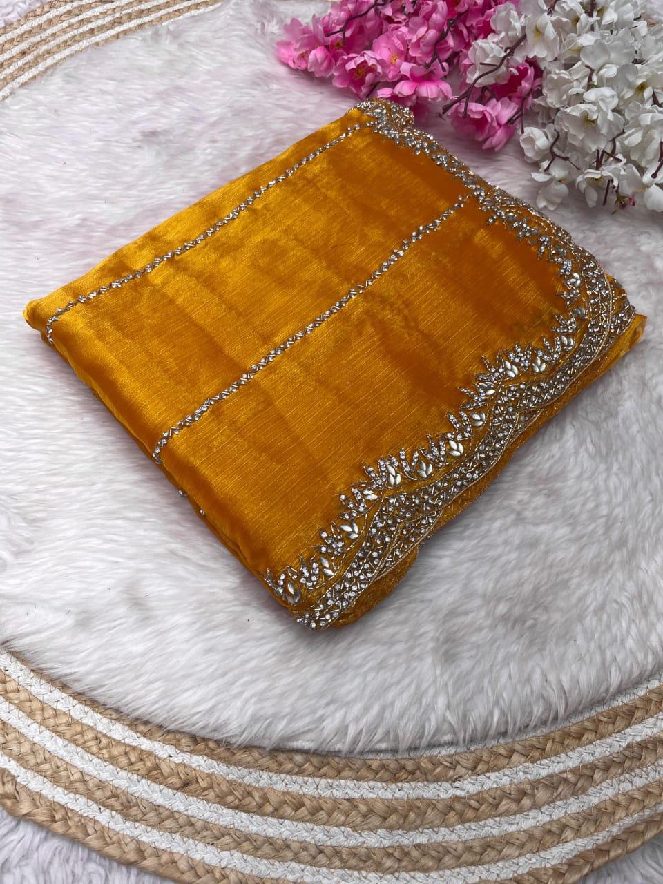 Premium Zimmy Choo Saree with Handwork