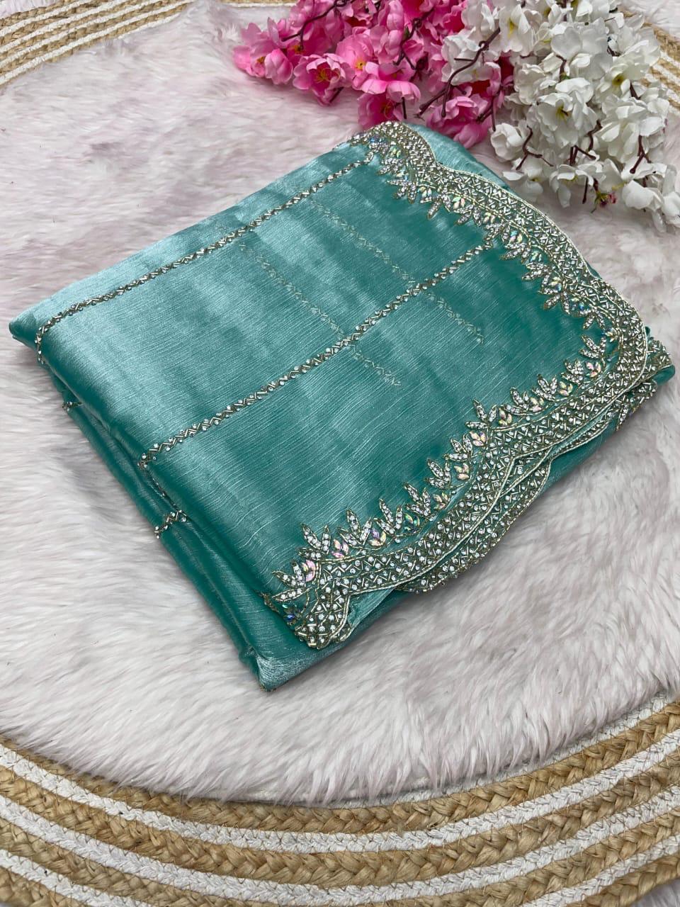 Premium Zimmy Choo Saree with Handwork