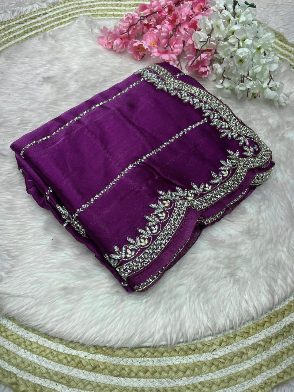 Premium Zimmy Choo Saree with Handwork