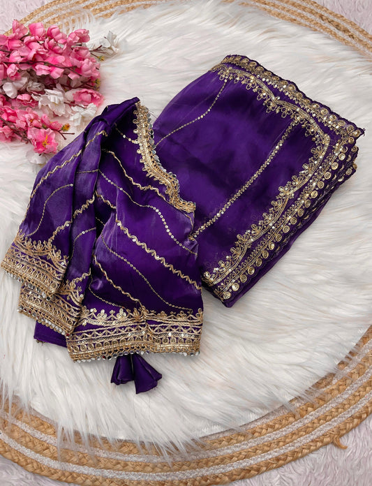 Pure Zimmy Choo Satin Saree