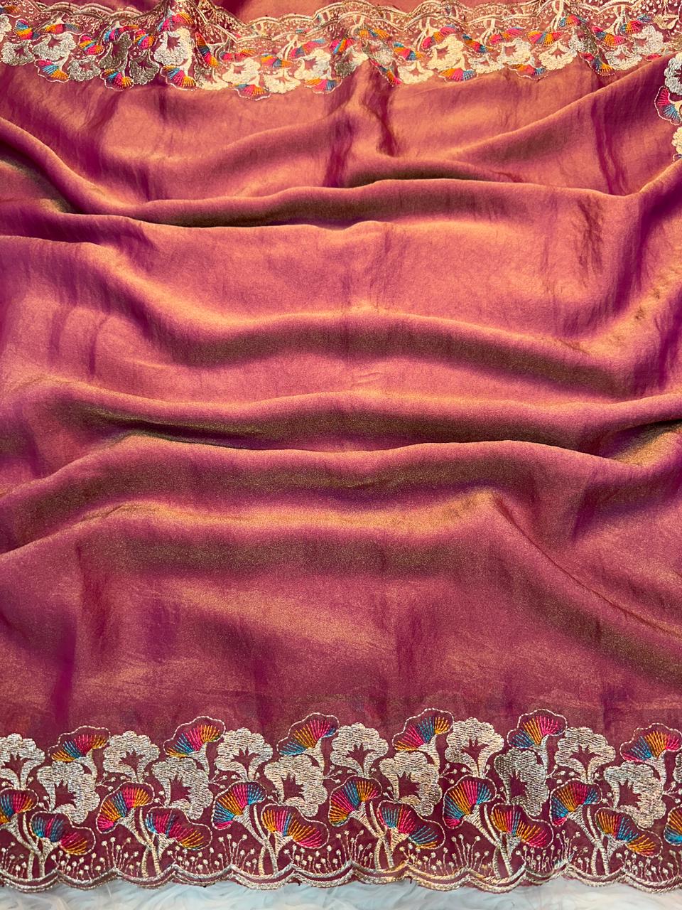 Soft Crush NC Silk Fabric Saree