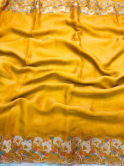 Soft Crush NC Silk Fabric Saree