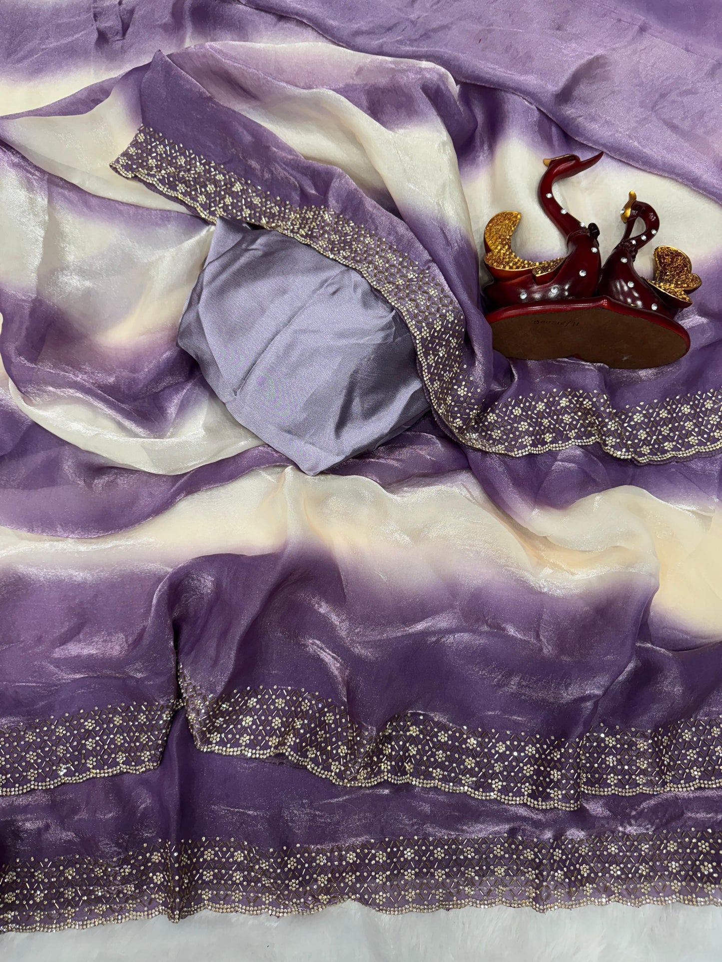 handcrafted Diamond Work Saree