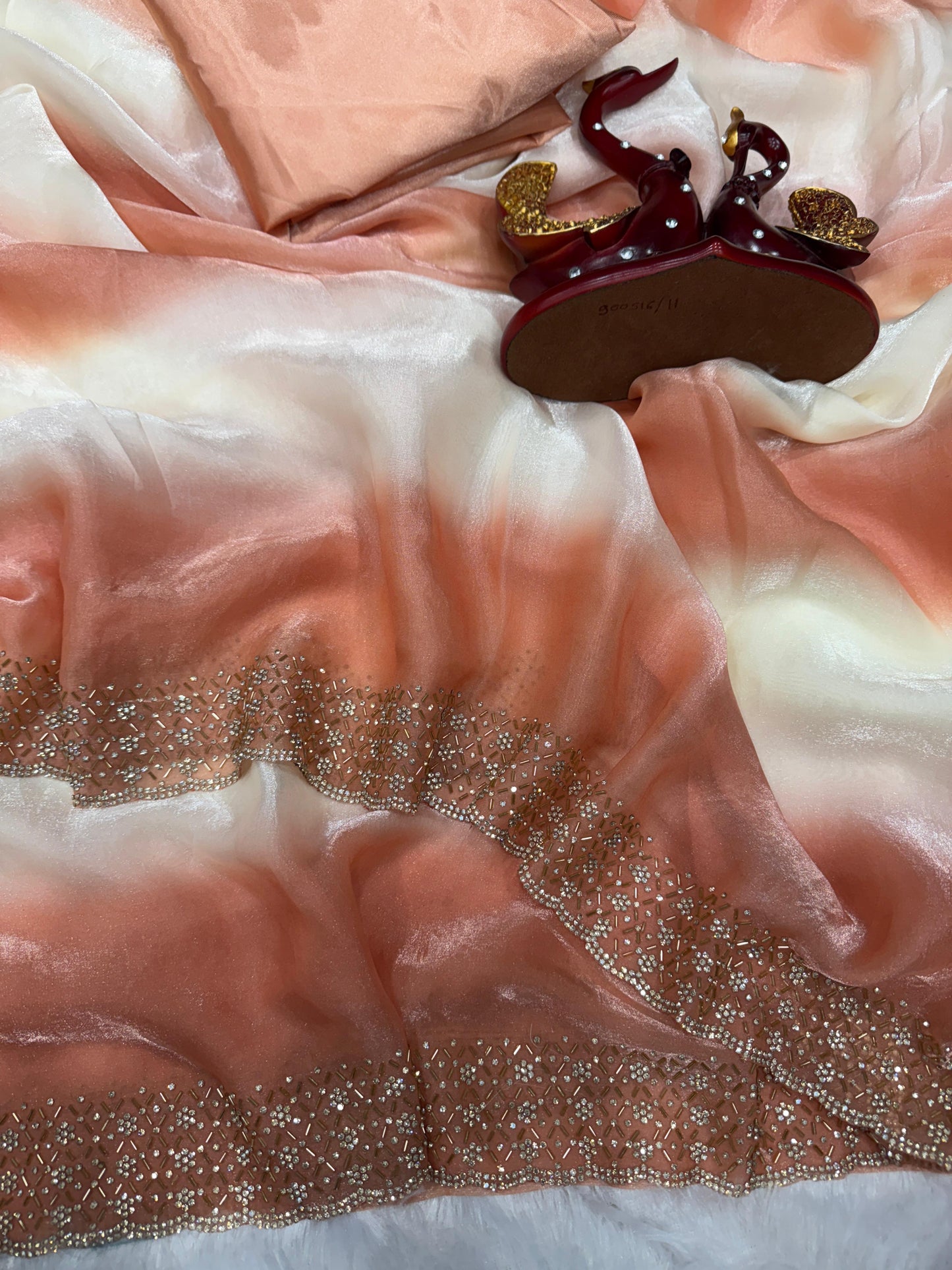 handcrafted Diamond Work Saree