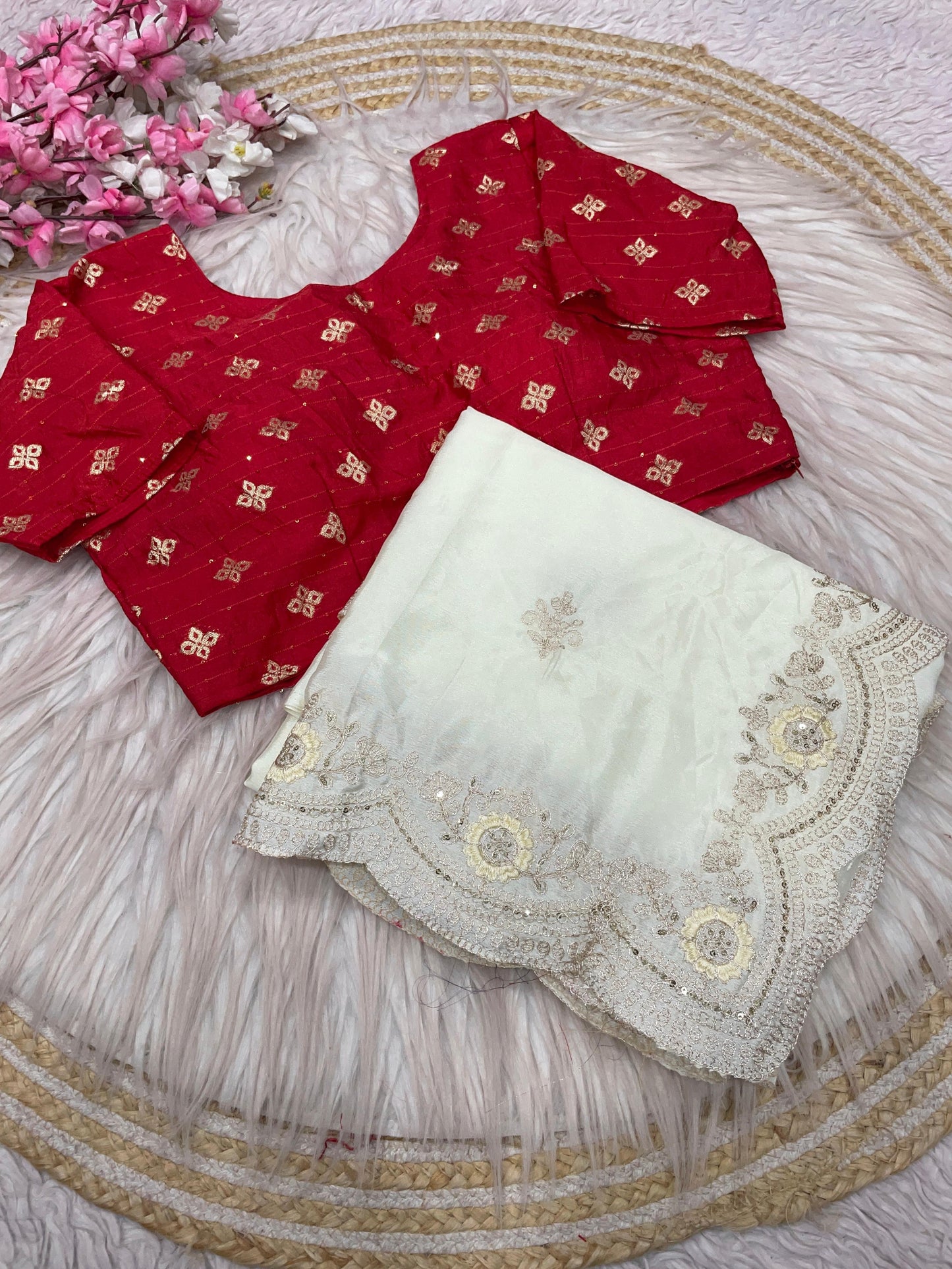 3mm Sequence with Jari Dori Embroidery work