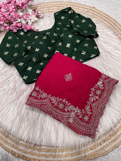 3mm Sequence with Jari Dori Embroidery work