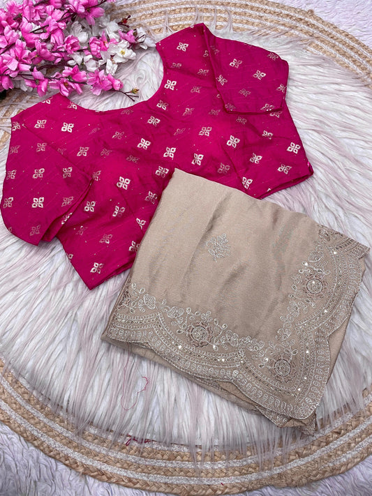 3mm Sequence with Jari Dori Embroidery work