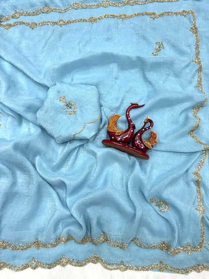 Premium Designer Pixel Crush Saree