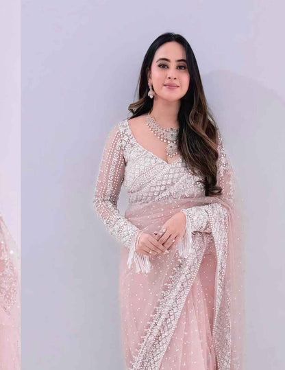 Luxury Look Sequins Work Saree with Premium Finish