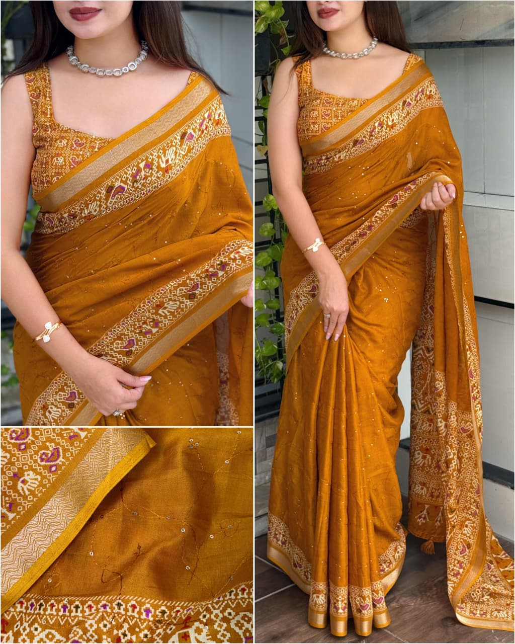 Designer Ajrakh Printed Mul Cotton Saree – Effortless Elegance with Vibrant Charm