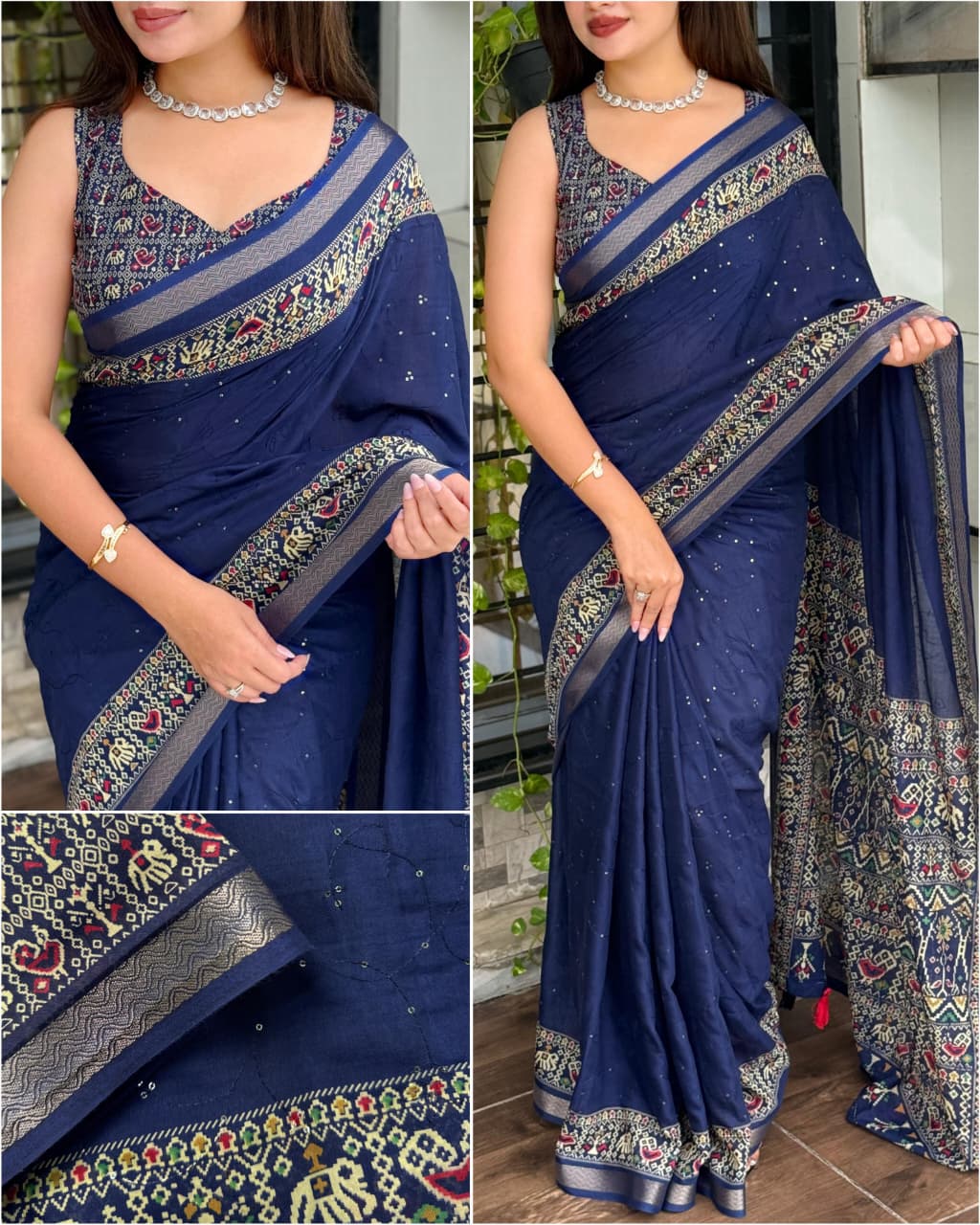 Designer Ajrakh Printed Mul Cotton Saree – Effortless Elegance with Vibrant Charm