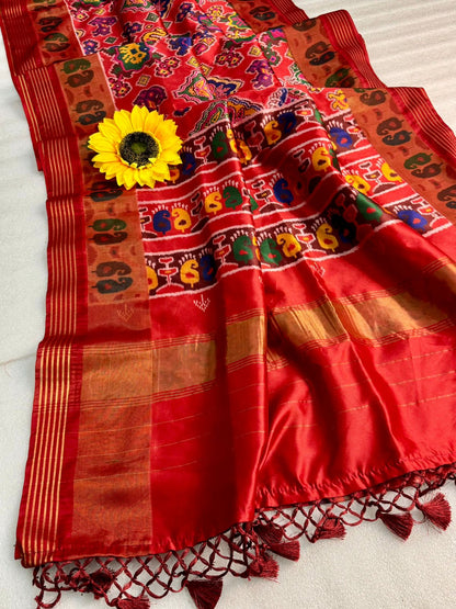 Original Lagdi Pata Pavitra Bandhani Patola Saree