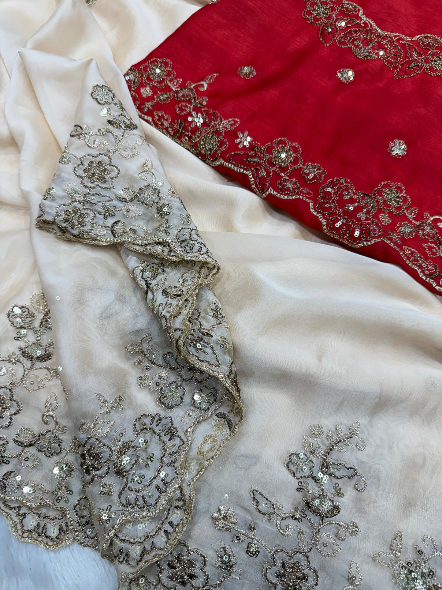 Designer Rangoli Silk Saree with Heavy Embroidered Banglori Blouse