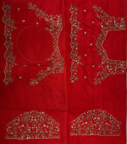 Designer Rangoli Silk Saree with Heavy Embroidered Banglori Blouse