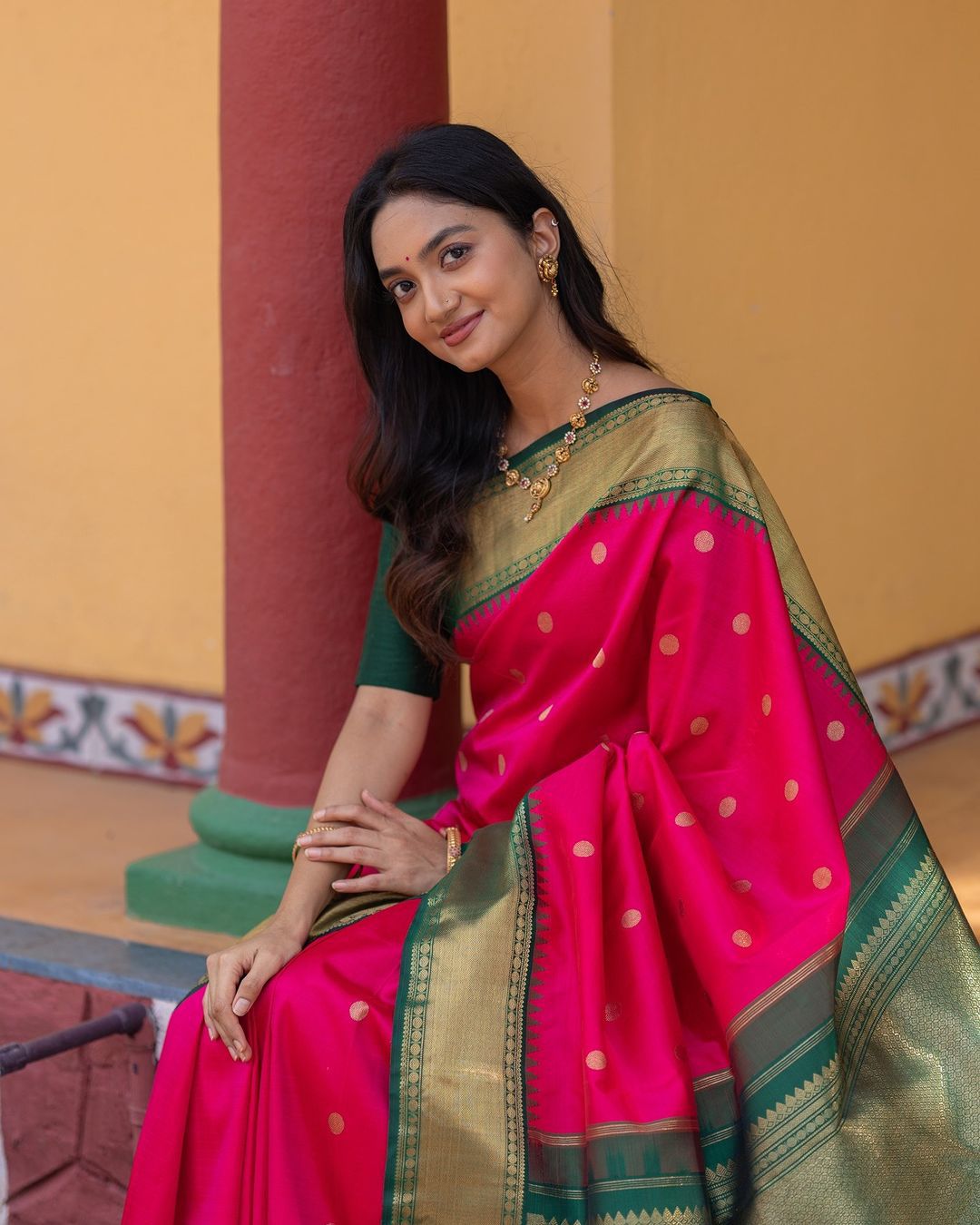 Premium Soft Lichi Silk Saree with Rich Pallu & Jacquard Work