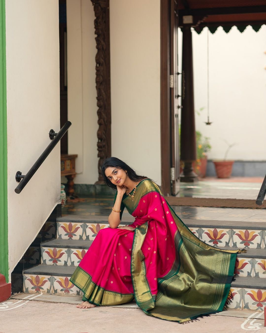 Premium Soft Lichi Silk Saree with Rich Pallu & Jacquard Work