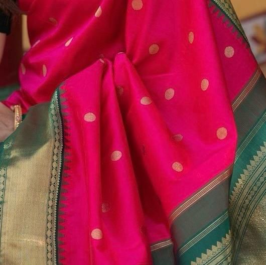Premium Soft Lichi Silk Saree with Rich Pallu & Jacquard Work
