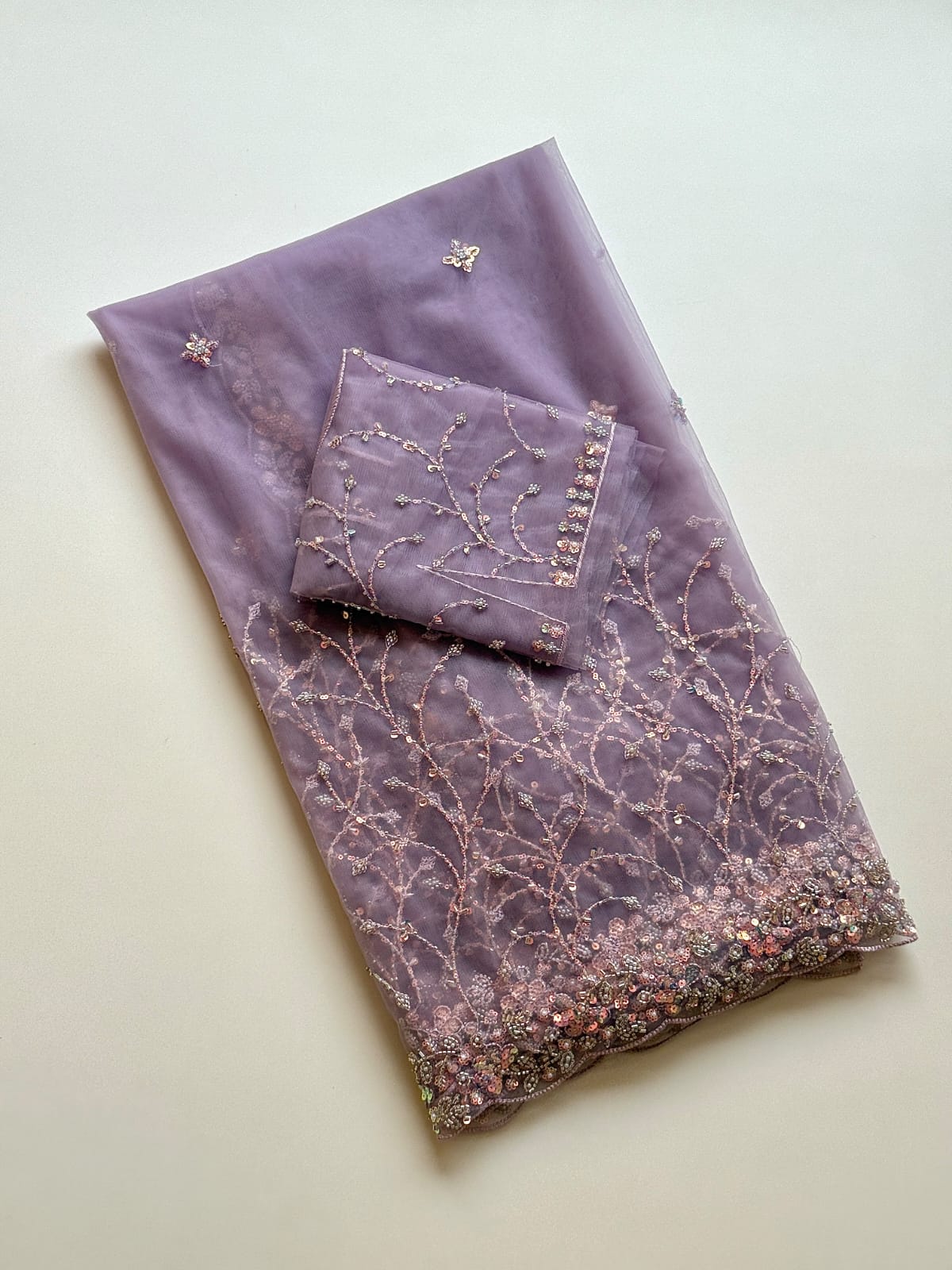 Premium Designer Beads & Sequins Embroidered Saree