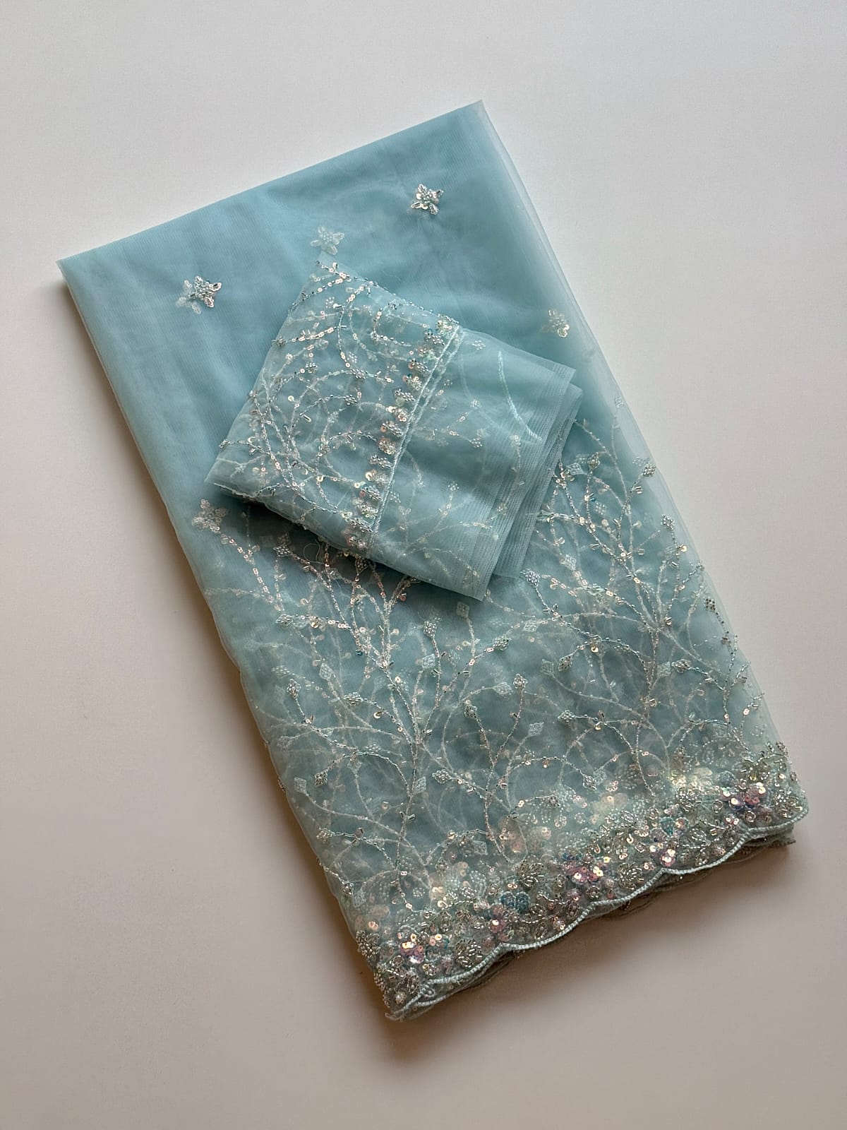 Premium Designer Beads & Sequins Embroidered Saree