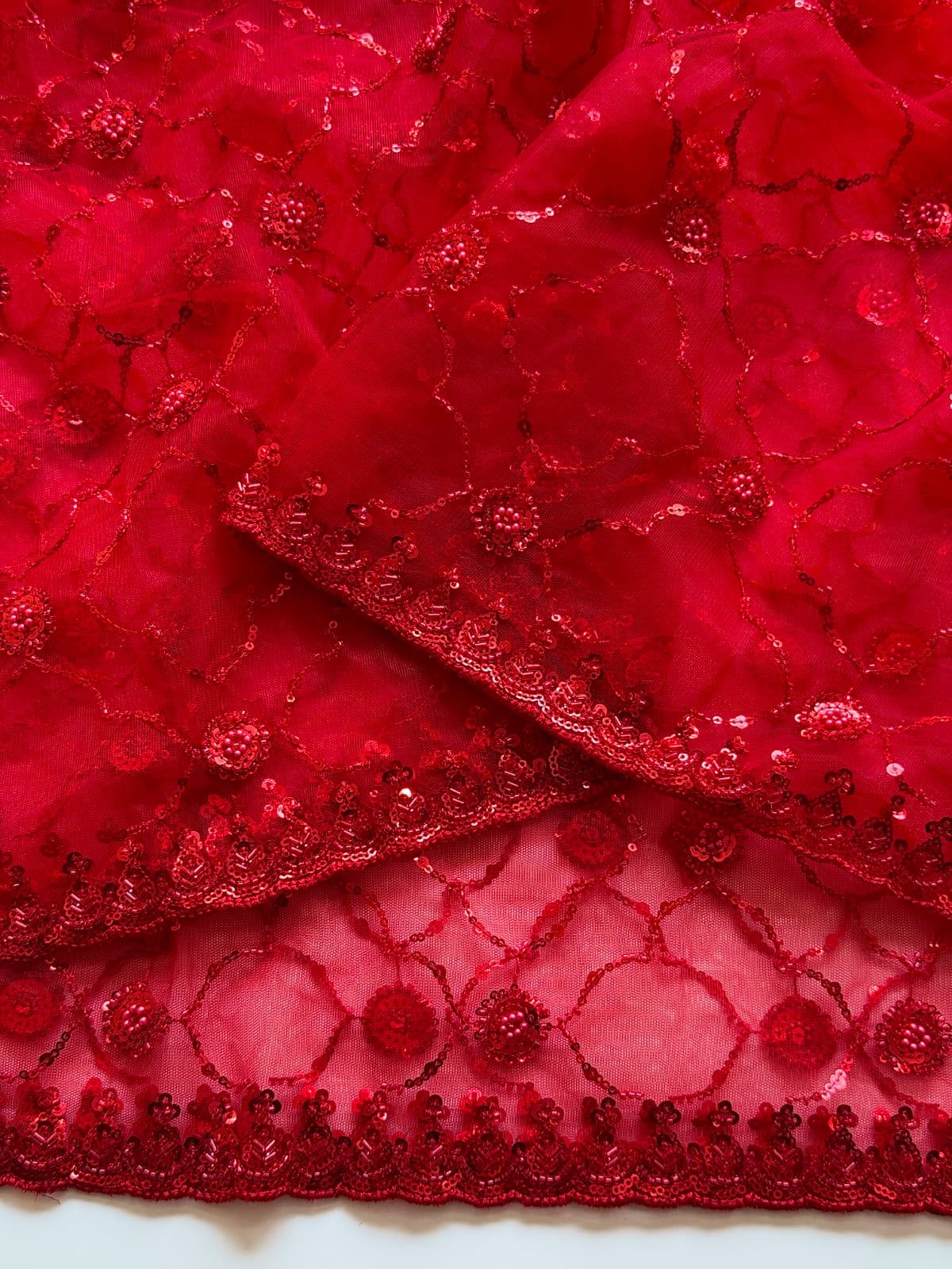 Elegant Party Wear Soft Net Saree with Designer Embroidery