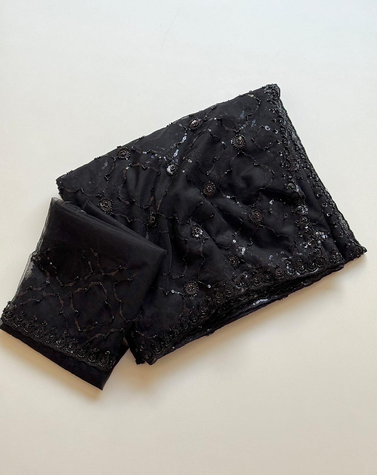 Elegant Party Wear Soft Net Saree with Designer Embroidery