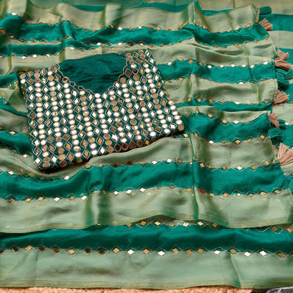 Wedding Special Space Silk Saree with Original Aari Embroidery