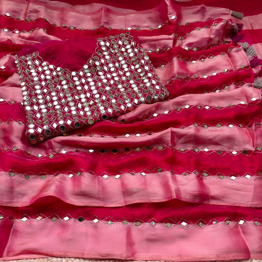 Wedding Special Space Silk Saree with Original Aari Embroidery