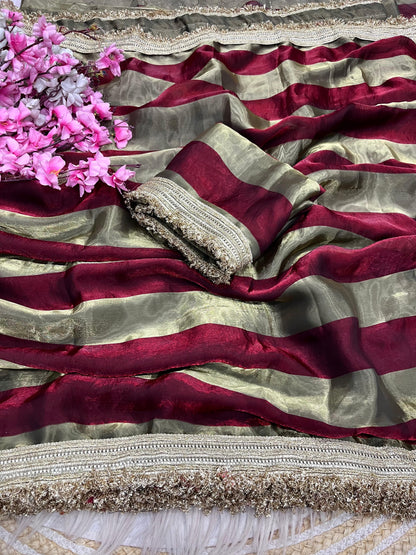 Exclusive Bollywood Style Space Silk Saree with Designer Blouse