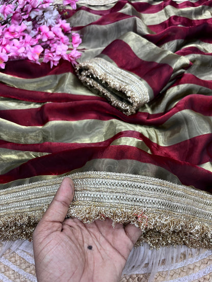 Exclusive Bollywood Style Space Silk Saree with Designer Blouse