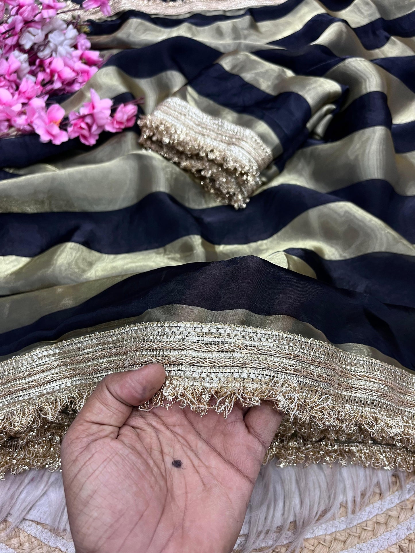 Exclusive Bollywood Style Space Silk Saree with Designer Blouse