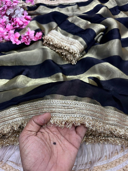 Exclusive Bollywood Style Space Silk Saree with Designer Blouse