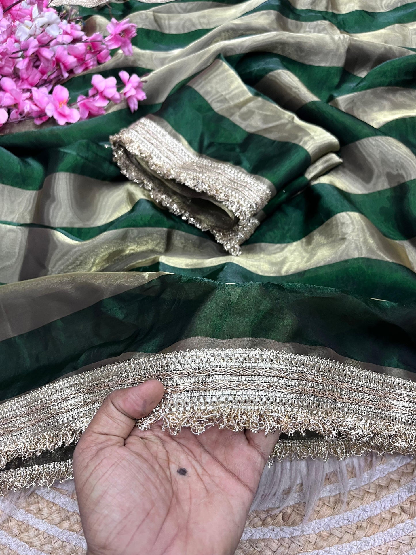 Exclusive Bollywood Style Space Silk Saree with Designer Blouse