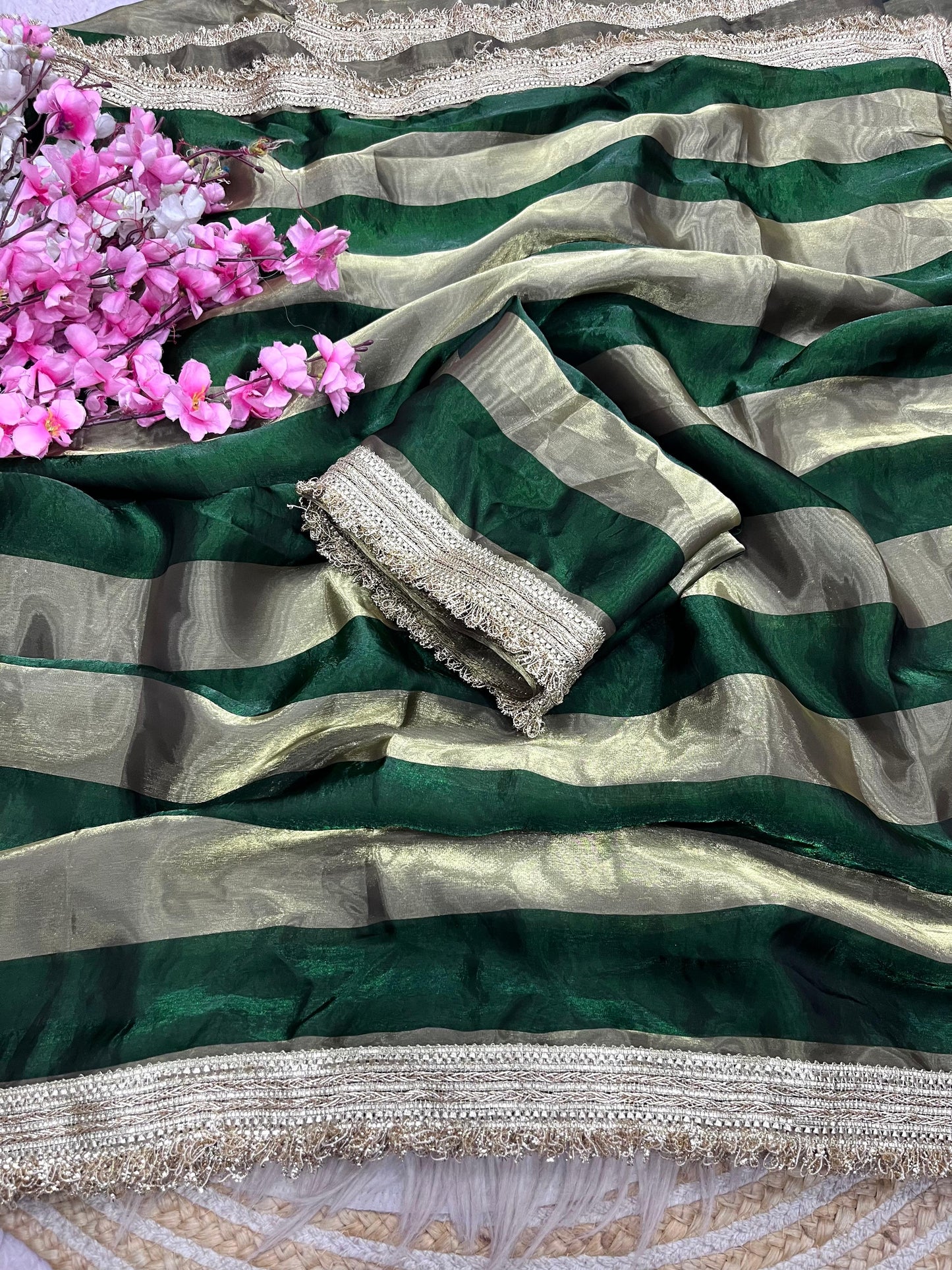 Exclusive Bollywood Style Space Silk Saree with Designer Blouse