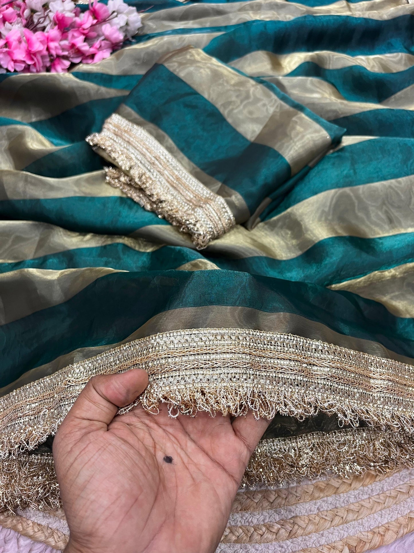 Exclusive Bollywood Style Space Silk Saree with Designer Blouse