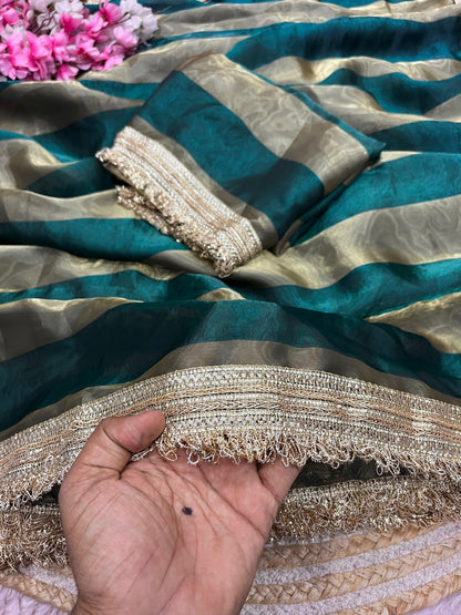 Exclusive Bollywood Style Space Silk Saree with Designer Blouse
