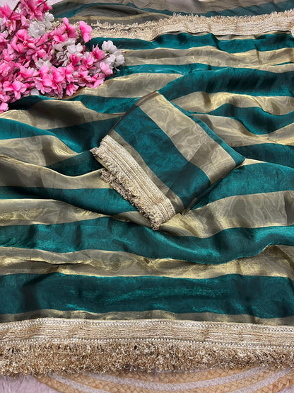 Exclusive Bollywood Style Space Silk Saree with Designer Blouse