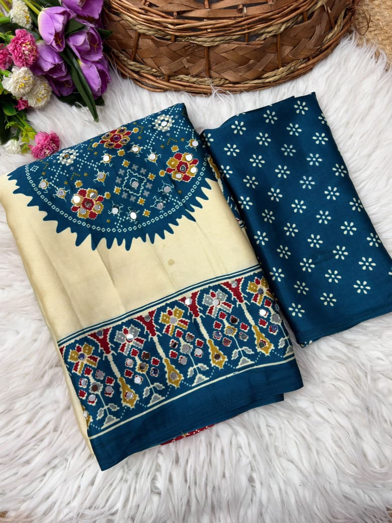 Moonlight Ultra Satin Silk Heavy Mono Banglori saree