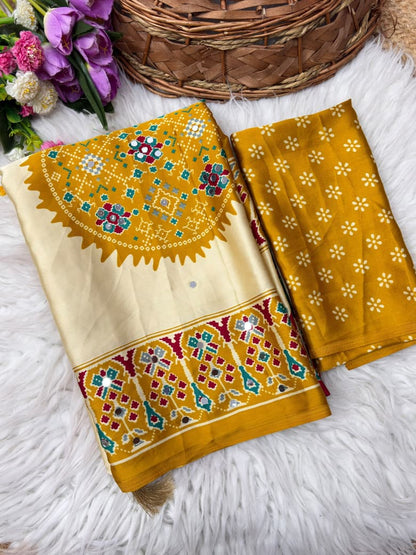 Moonlight Ultra Satin Silk Heavy Mono Banglori saree