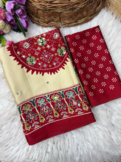 Moonlight Ultra Satin Silk Heavy Mono Banglori saree