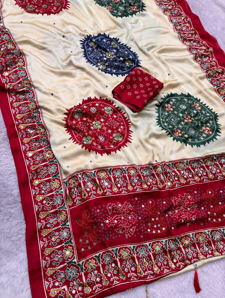 Moonlight Ultra Satin Silk Heavy Mono Banglori saree